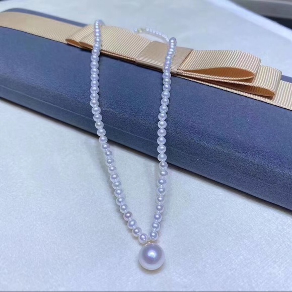 Natrual color Fresh water pearl necklace. - Picture 4 of 6
